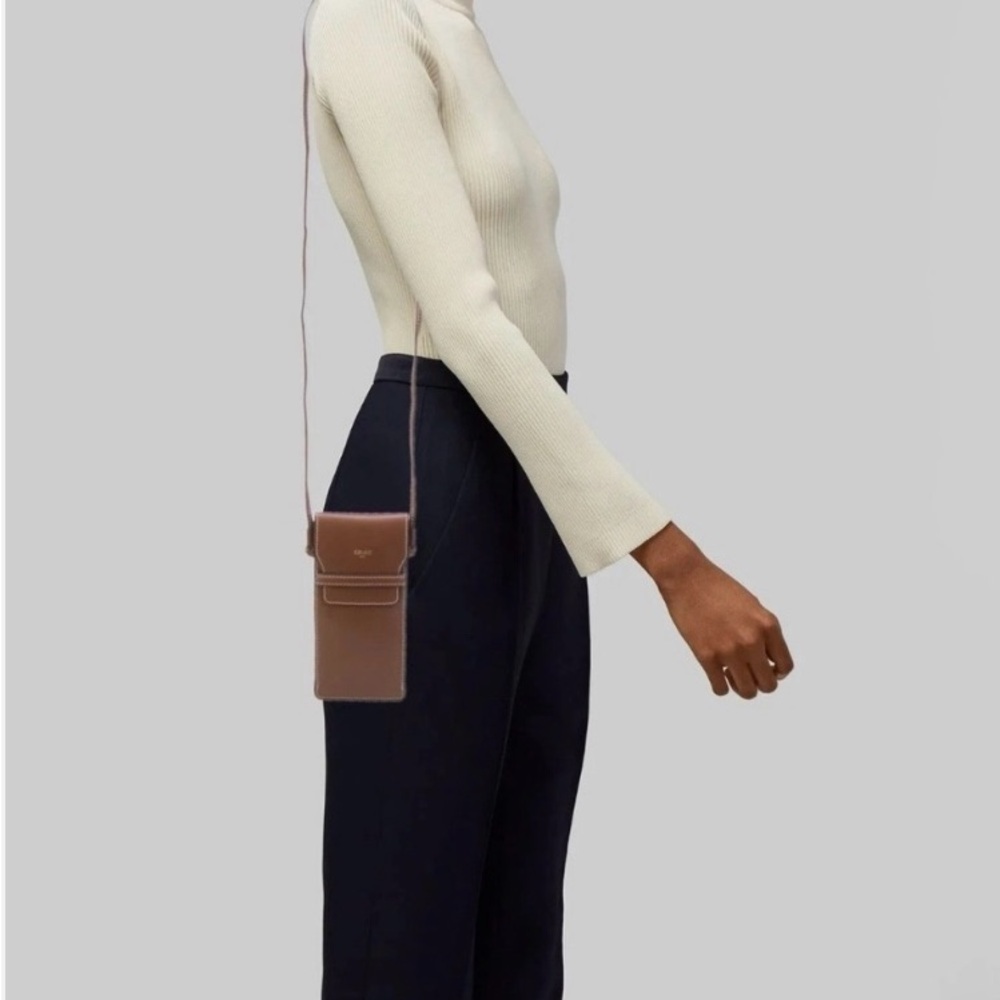 Celine Tan Leather Eyeglasses Case